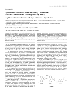 Synthesis of Potential Anti-inflammatory Compounds, Selective Inhibitors of Cyclooxygenase-2 (COX-2) Investigación Angel Guzmán,*