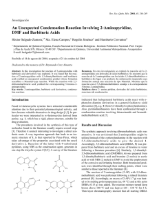 An Unexpected Condensation Reaction Involving 2-Aminopyridine, DMF and Barbituric Acids Investigación Héctor Salgado-Zamora,