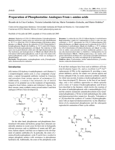 Preparation of Phosphostatine Analogues From -amino acids L