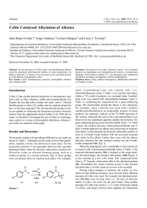 Celite Catalysed Alkylation of Alkenes Irma Rojas-Oviedo,* Jorge Cárdenas, Carmen Márquez