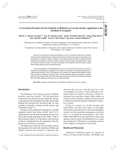 Article A Convenient Procedure for the Synthesis of 3 Synthesis of Laxogenin α