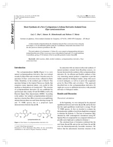 Short Report Short Synthesis of a New Cyclopentene-1,3-dione Derivative Isolated from