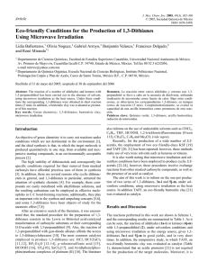 Eco-friendly Conditions for the Production of 1,3-Dithianes Using Microwave Irradiation Lidia Ballesteros,