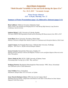 Sun-Climate Symposium Nov. 10-13, 2015  *  Savannah, Georgia