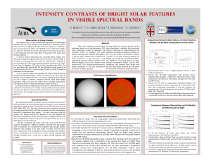 Intensity Contrasts of Bright Solar Features in Visible Spectral Bands  S. Blunt
