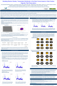 Modeling Electron Density, Temperature Distribution in the Solar Corona based... Magnetic Field Observations