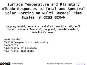 Surface Temperature and Planetary Albedo Responses to Total and Spectral