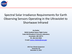 Spectral Solar Irradiance Requirements for Earth Shortwave Infrared