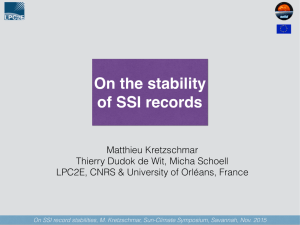 On the stability of SSI records