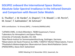 SOLSPEC onboard the International Space Station: