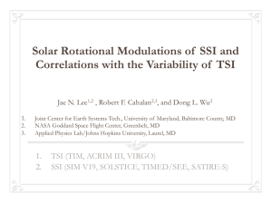 Solar Rotational Modulations of  SSI and  Jae N. Lee