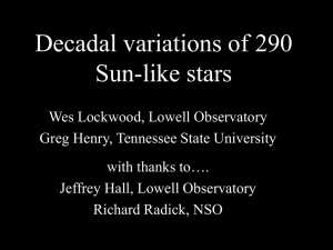 Decadal variations of 290 Sun-like stars