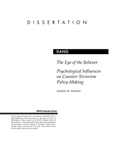 R The Eye of the Believer Psychological Influences on Counter-Terrorism