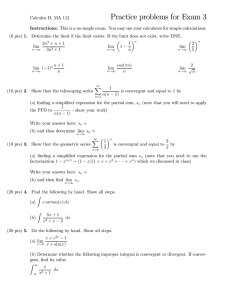 Practice problems for Exam 3