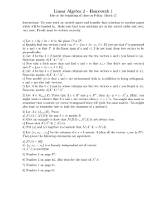 Linear Algebra 2 — Homework 1