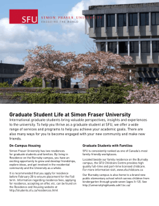 Graduate Student Life at Simon Fraser University