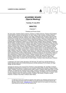 ACADEMIC BOARD (Special Meeting) MINUTES