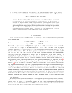 A CONVERGENT METHOD FOR LINEAR HALF-SPACE KINETIC EQUATIONS