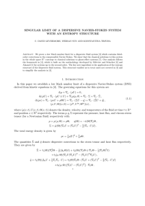 SINGULAR LIMIT OF A DISPERSIVE NAVIER-STOKES SYSTEM WITH AN ENTROPY STRUCTURE