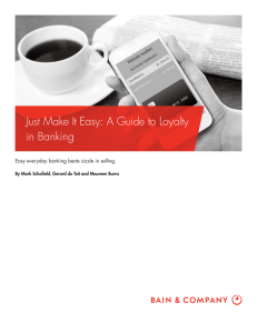 Just Make It Easy: A Guide to Loyalty in Banking