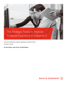 The Strategic Need to Improve Customer Experience in Enterprise IT business success.