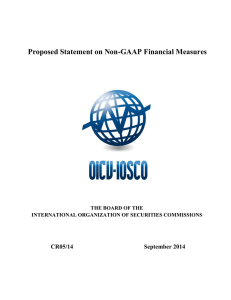 Proposed Statement on Non-GAAP Financial Measures CR05/14 September 2014