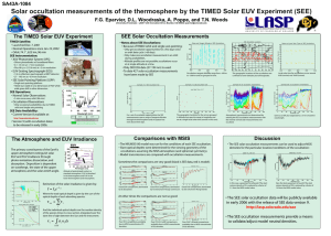 LASP Solar occultation measurements of the thermosphere by the TIMED Solar...
