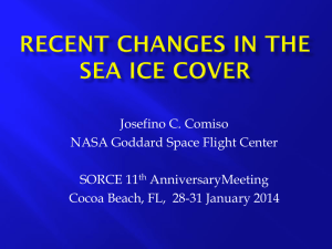 Josefino C. Comiso NASA Goddard Space Flight Center  SORCE 11