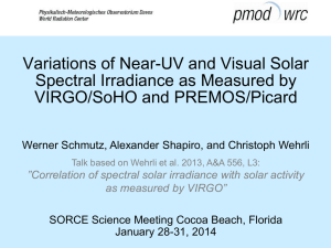 Variations of Near-UV and Visual Solar Spectral Irradiance as Measured by