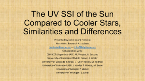 The UV SSI of the Sun Compared to Cooler Stars,