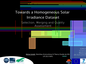 Towards a Homogeneous Solar Irradiance Dataset Selection, Merging and Quality Assessment