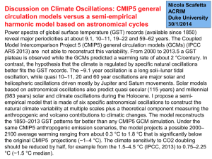 Discussion on Climate Oscillations: CMIP5 general circulation models versus a semi-empirical