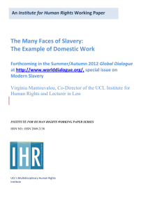 The Many Faces of Slavery: The Example of Domestic Work