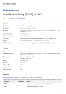 Anti-GAL4 antibody [3G152] ab14477 Product datasheet 1 Abreviews Overview