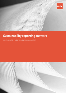 sustainability reporting matters What are national governments doing about it?