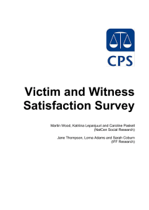 Victim and Witness Satisfaction Survey
