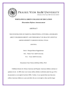 WHITLOWE R. GREEN COLLEGE OF EDUCATION Dissertation Defense Announcement ABSTRACT