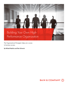 Building Your Own High- Performance Organization to business success.