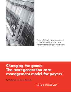 Changing the game: The next-generation care management model for payers