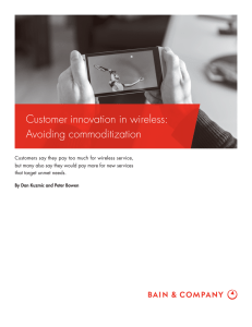 Customer innovation in wireless: Avoiding commoditization