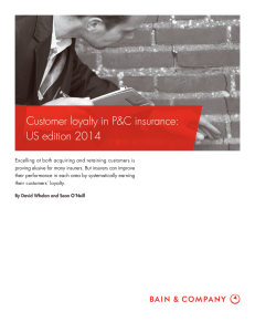 Customer loyalty in P&amp;C insurance: US edition 2014