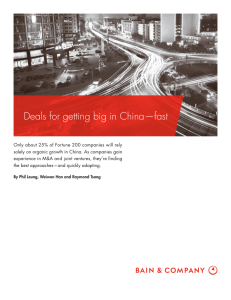 Deals for getting big in China—fast