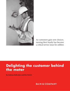 Delighting the customer behind the meter As customers gain new choices,