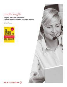 Loyalty Insights Energetic, enthusiastic and creative: By Rob Markey
