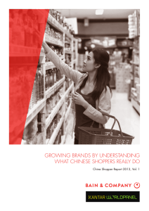 GROWING BRANDS BY UNDERSTANDING WHAT CHINESE SHOPPERS REALLY DO