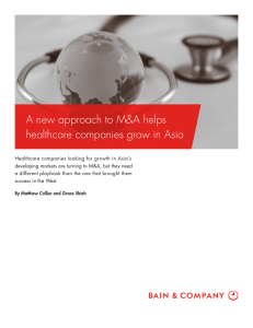 A new approach to M&amp;A helps healthcare companies grow in Asia