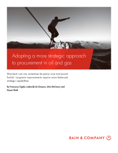 Adopting a more strategic approach to procurement in oil and gas