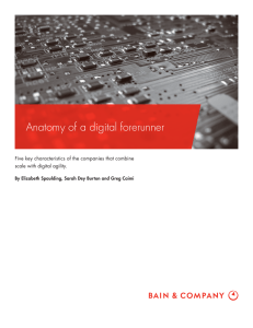 Anatomy of a digital forerunner scale with digital agility.