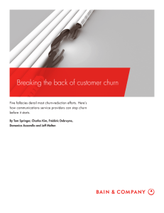 Breaking the back of customer churn