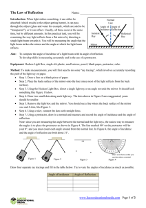 Science 8 – Optics Lesson 12 – Reflection Worksheet Answer Key